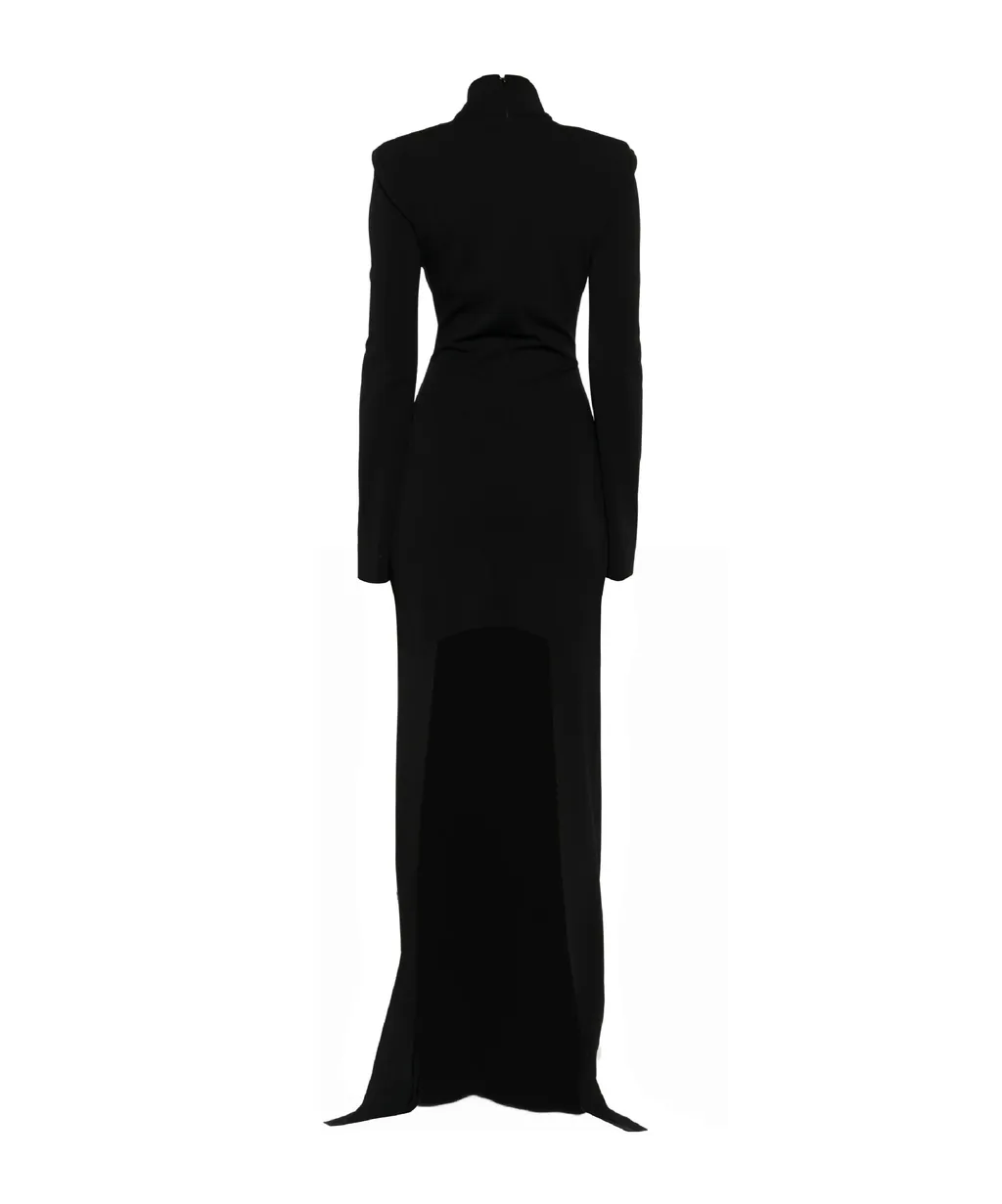 Long-Sleeve Cut-Out Back Dress