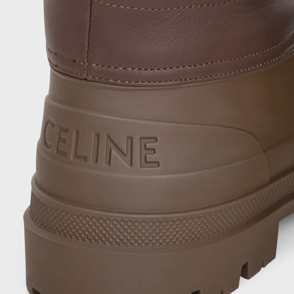 Celine Riley High Boot In Nylon And Calfskin