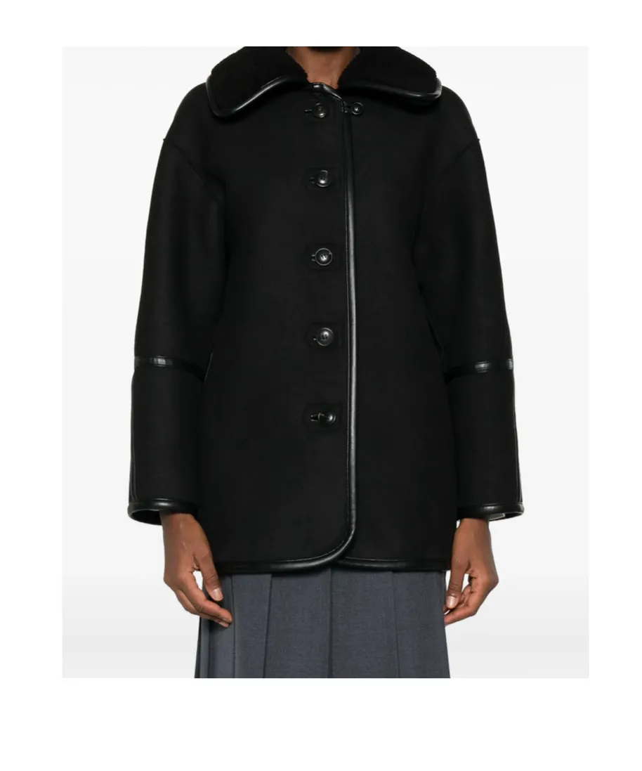Button-Fastening Teddy Jacket
