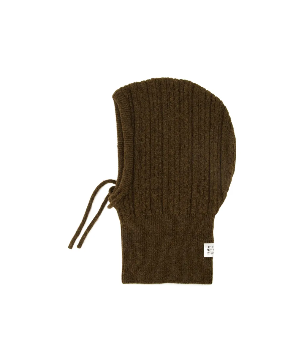Mm6 Maison Margiela Numeric Patch Cable Knitted Hat