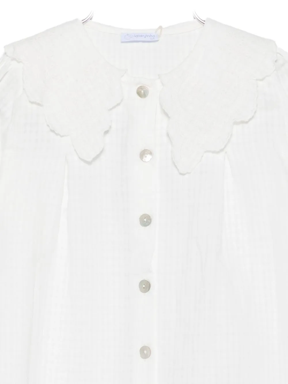 Shirt With Scalloped Collar