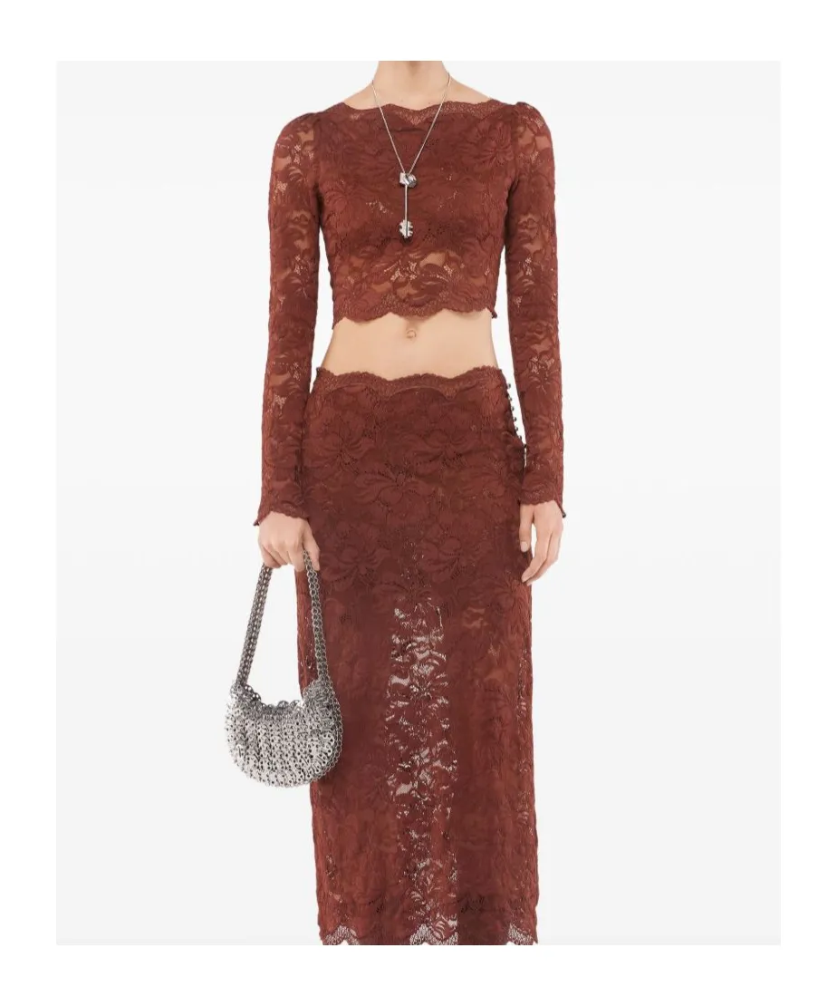 Rabanne Crop Lace Top