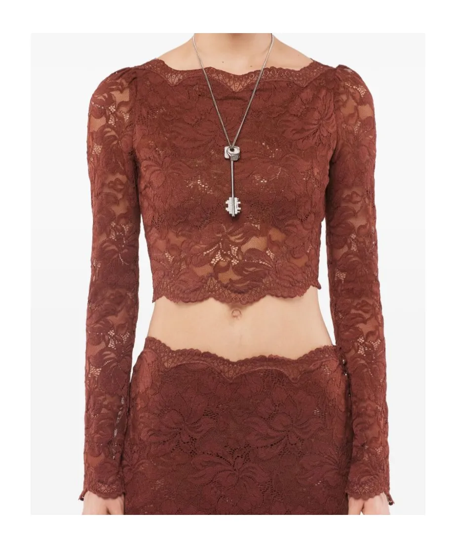 Rabanne Crop Lace Top