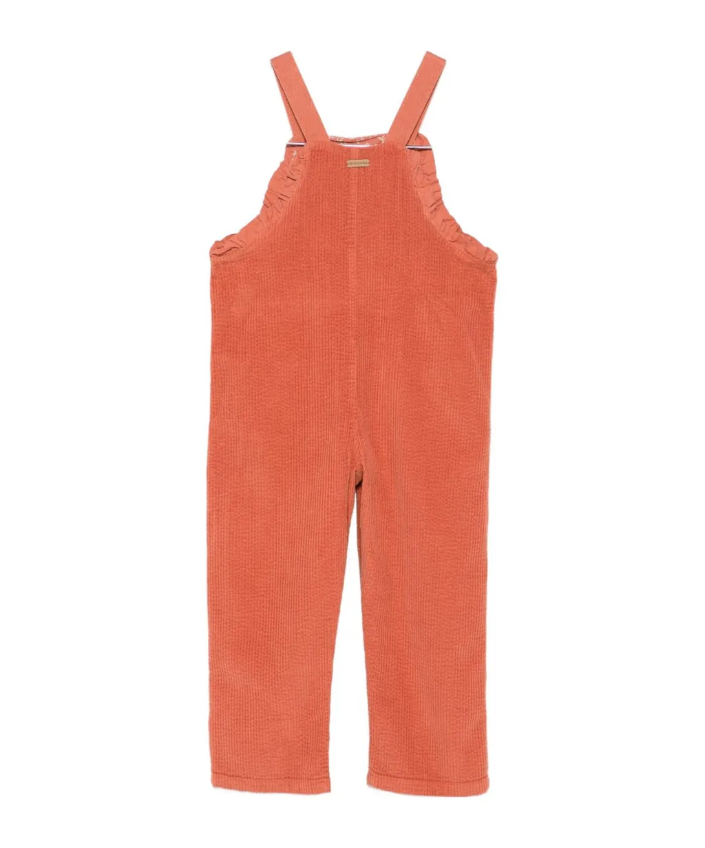 Ruffled-Corduroy Jumpsuit