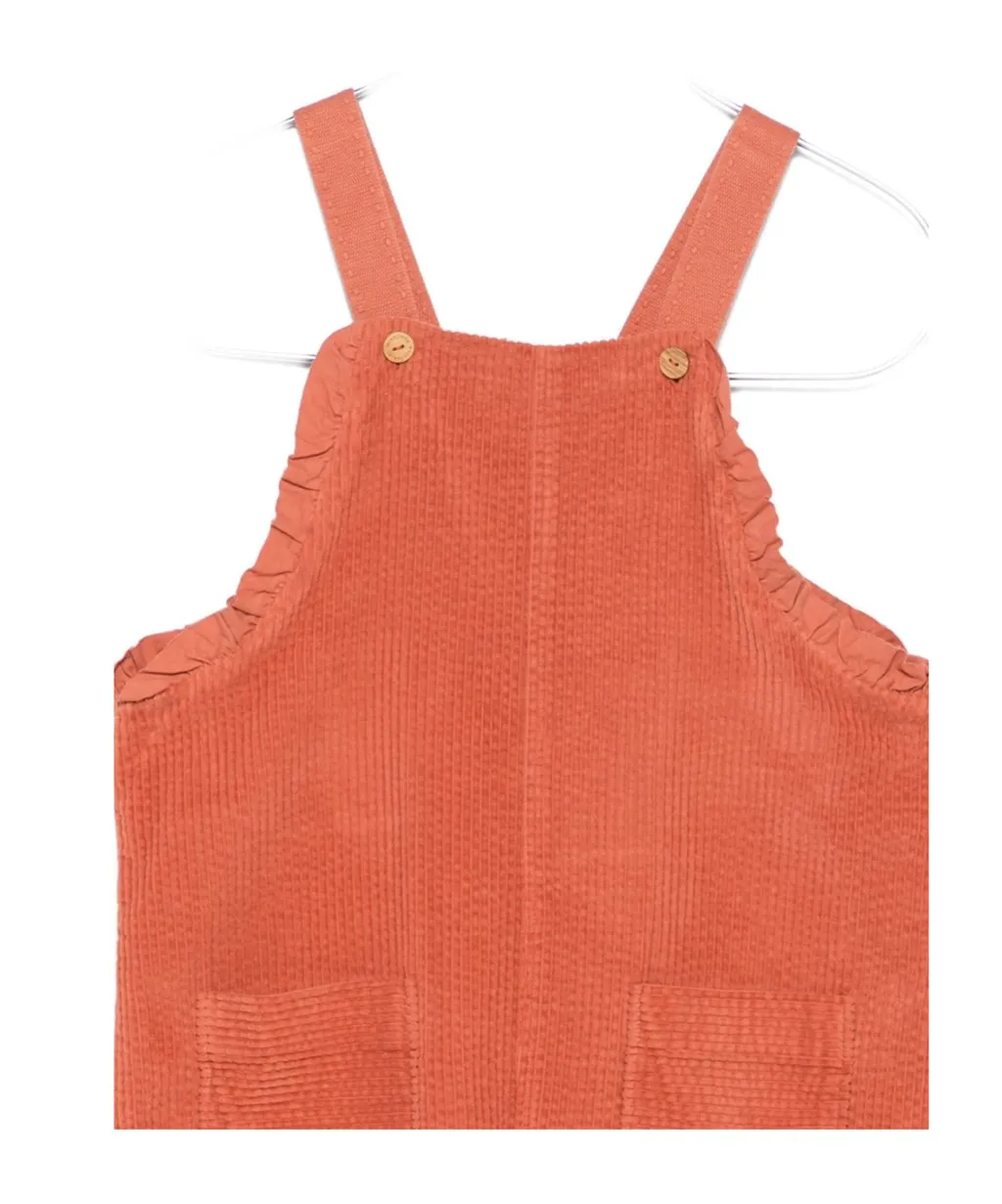 Ruffled-Corduroy Jumpsuit