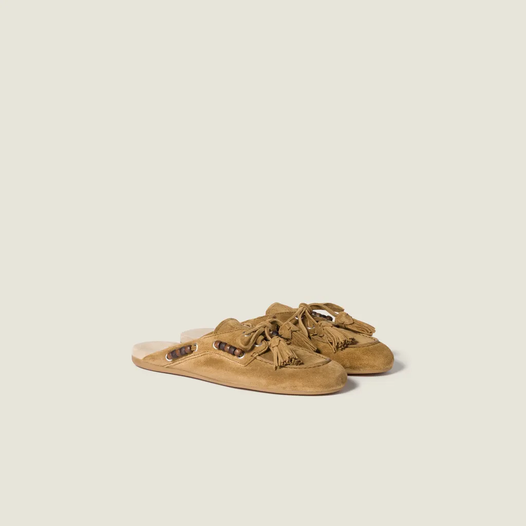 Suede Leather Mules