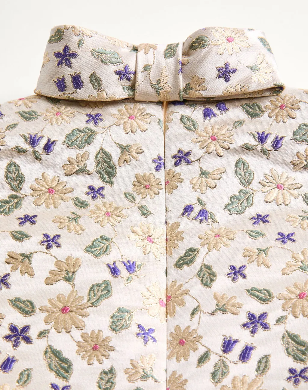Abito Corto In Jacquard Garden Lurex