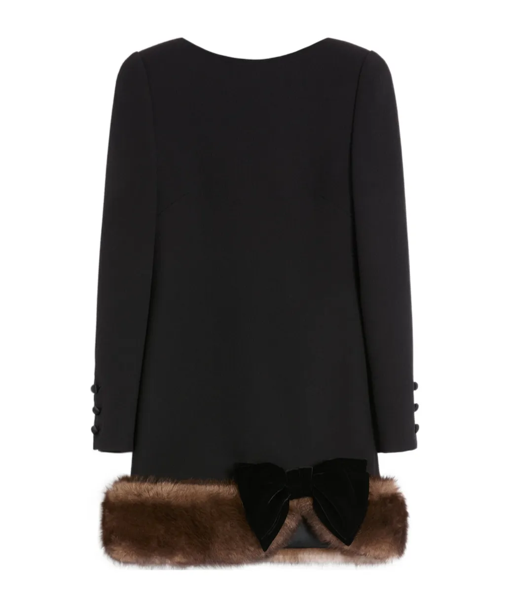 Wool Crepe Short Dress