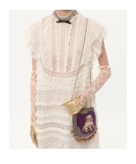 Valentino Garavani Nellcote Fairytales Velvet Clutch With Le Chien De La Maison Embroidery