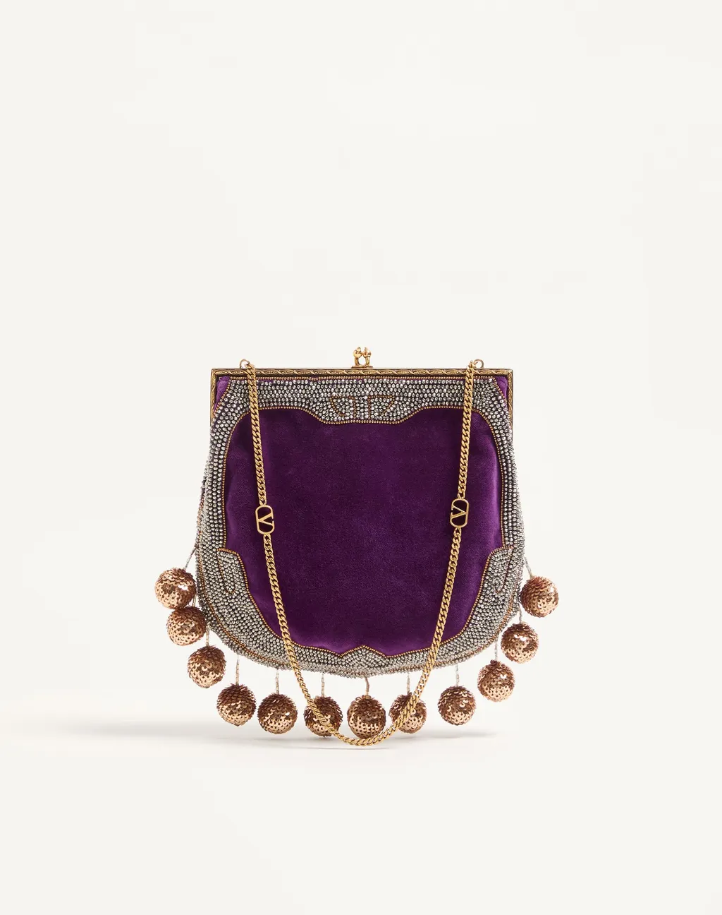Valentino Garavani Nellcote Fairytales Velvet Clutch With Le Chien De La Maison Embroidery