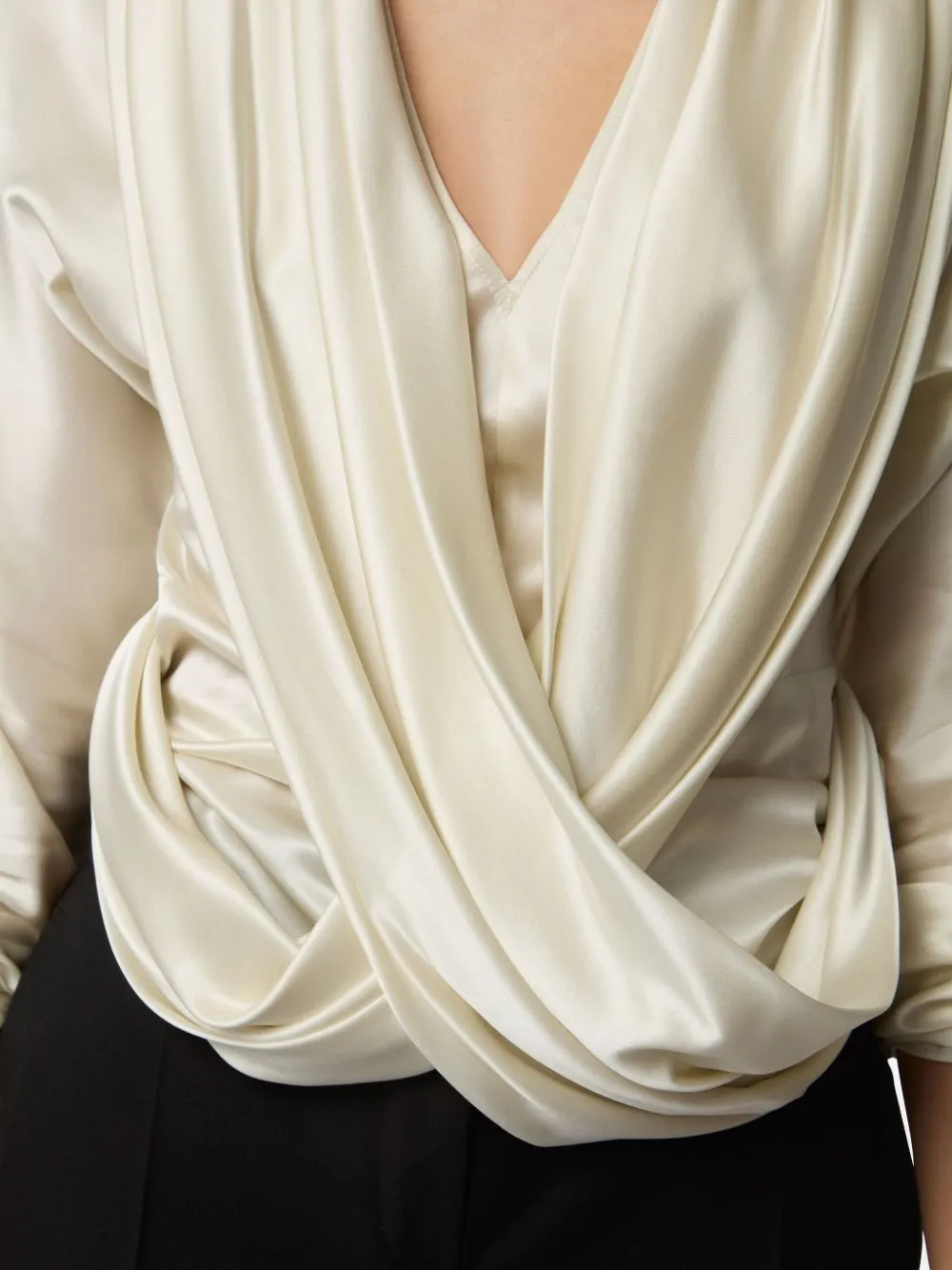Draped V-Neck Top