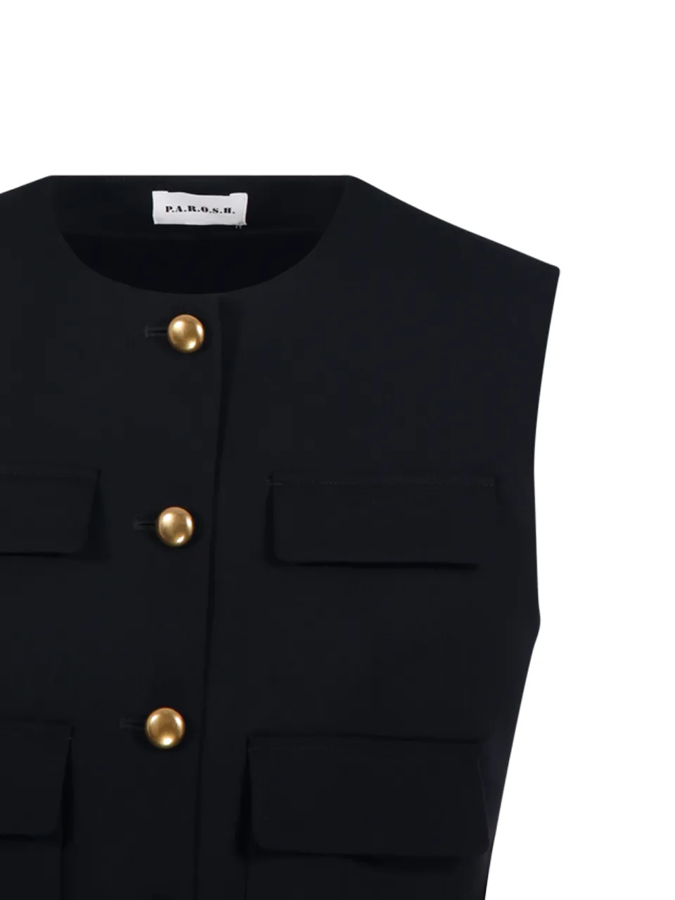 P.A.R.O.S.H. Liliuxy Button-Up Sleeveless Jacket