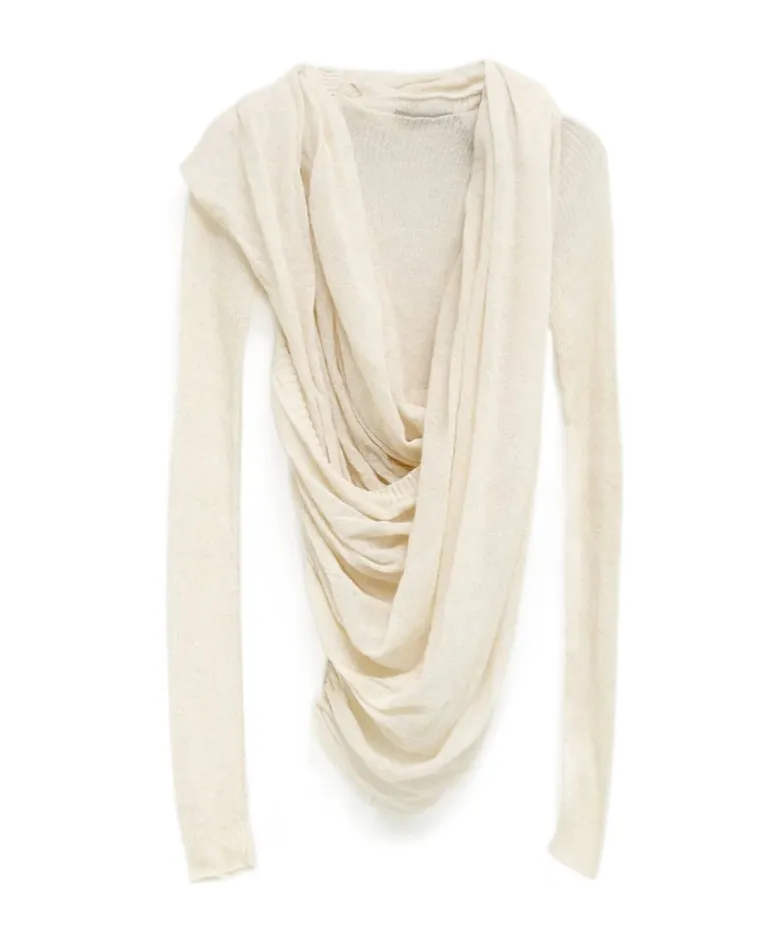 Cowl-Effect Knitted Top