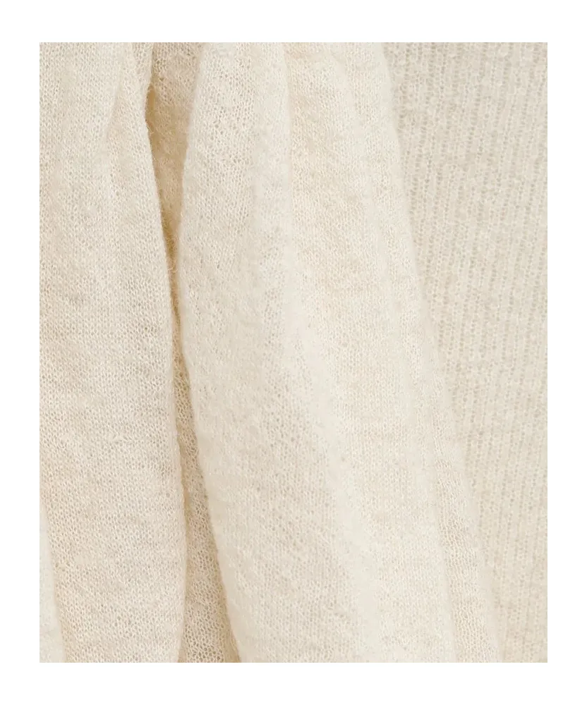 Cowl-Effect Knitted Top