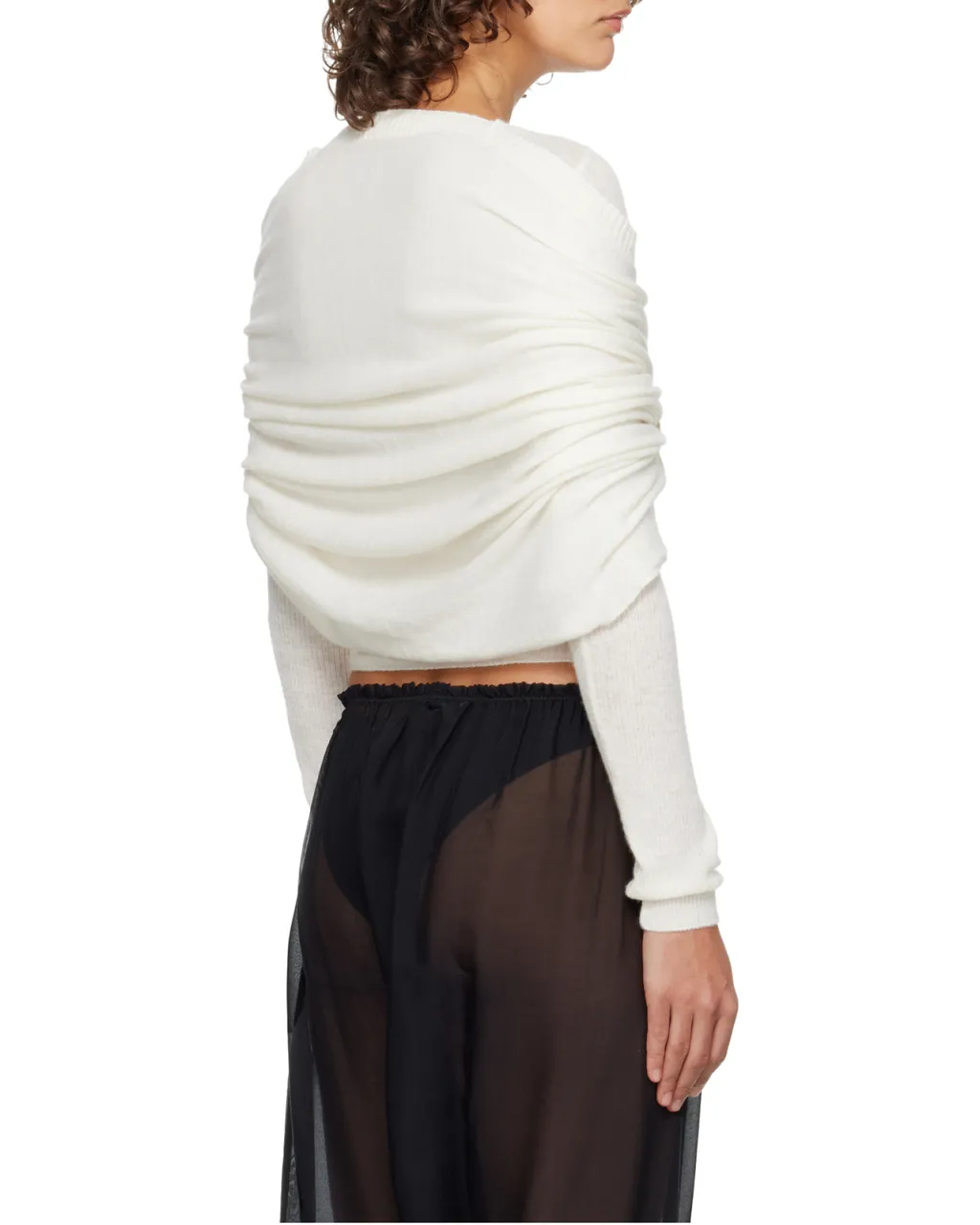 Cowl-Effect Knitted Top