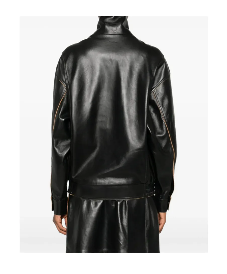 Leather Zip-Fastening Jacket