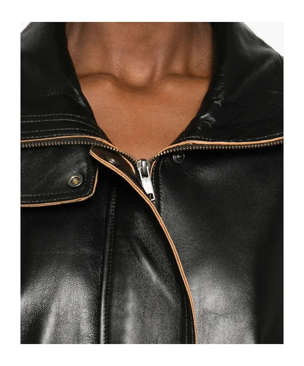 Leather Zip-Fastening Jacket