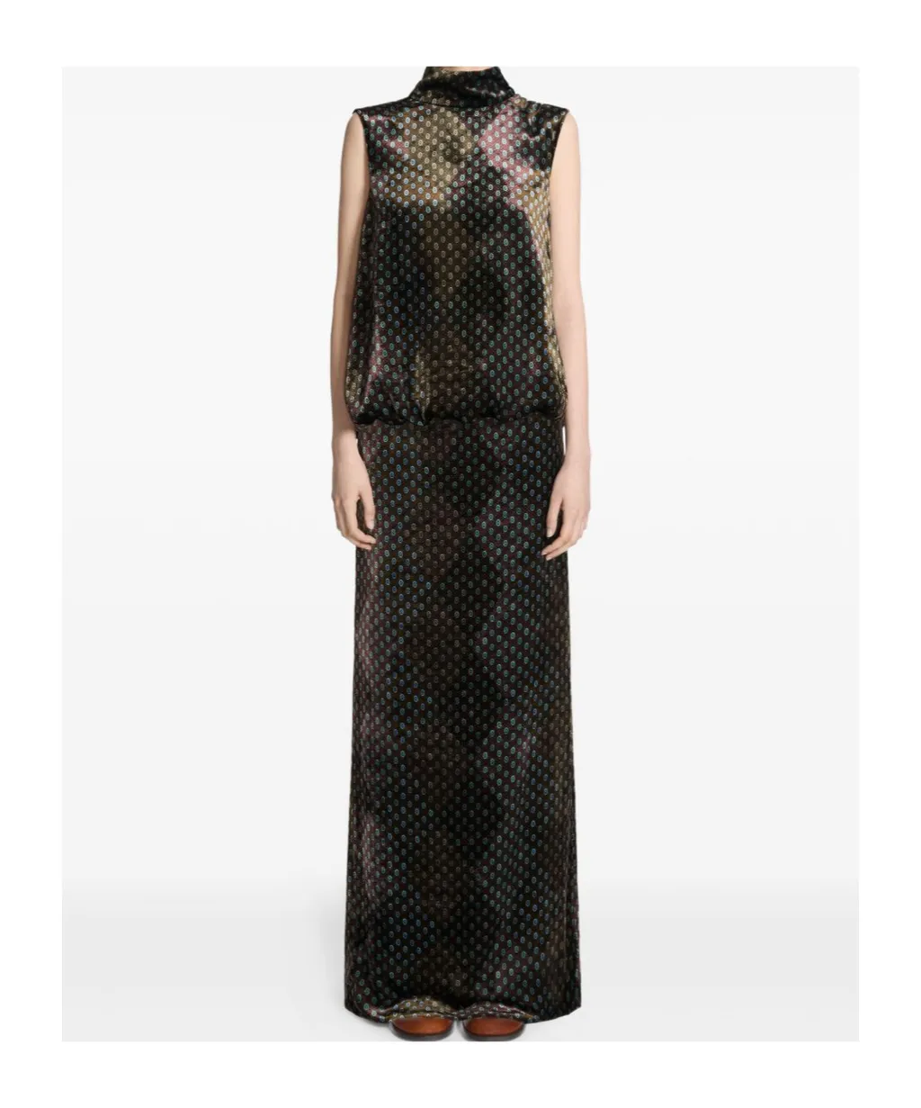 Printed Evening Dress