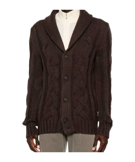 Barba Cable-Knit Cardigan