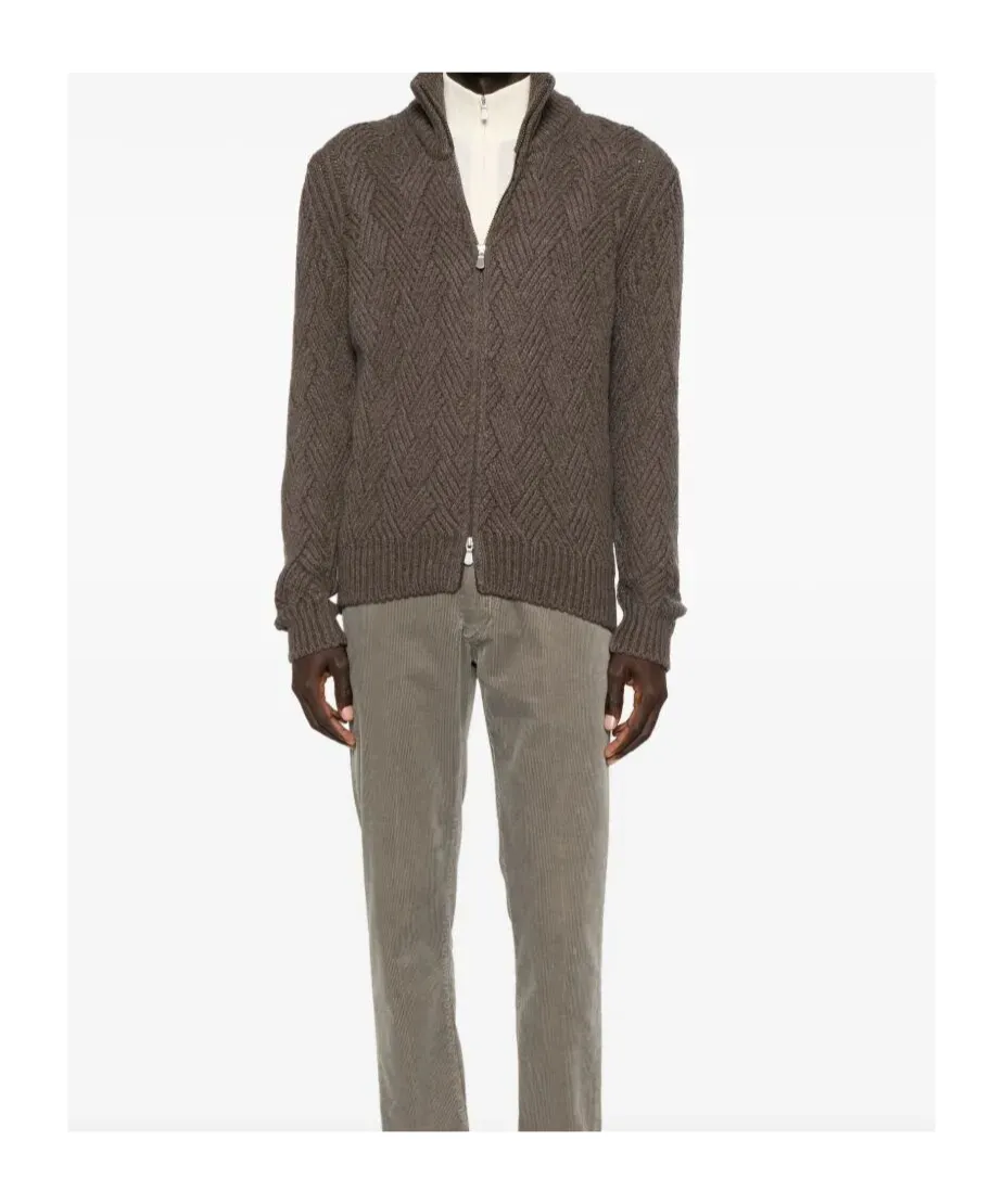 Long-Sleeved Cardigan Sweater