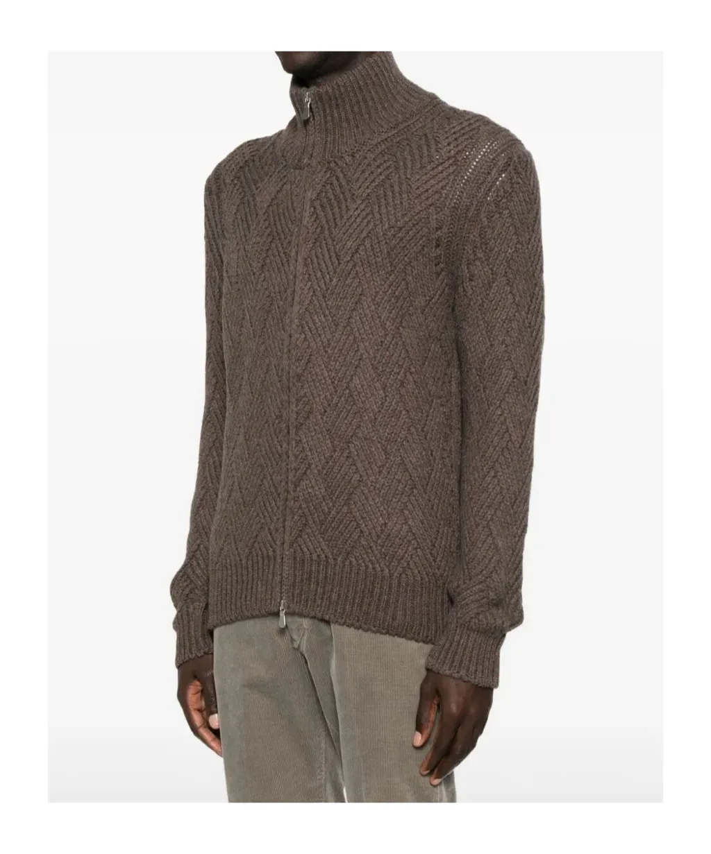 Long-Sleeved Cardigan Sweater