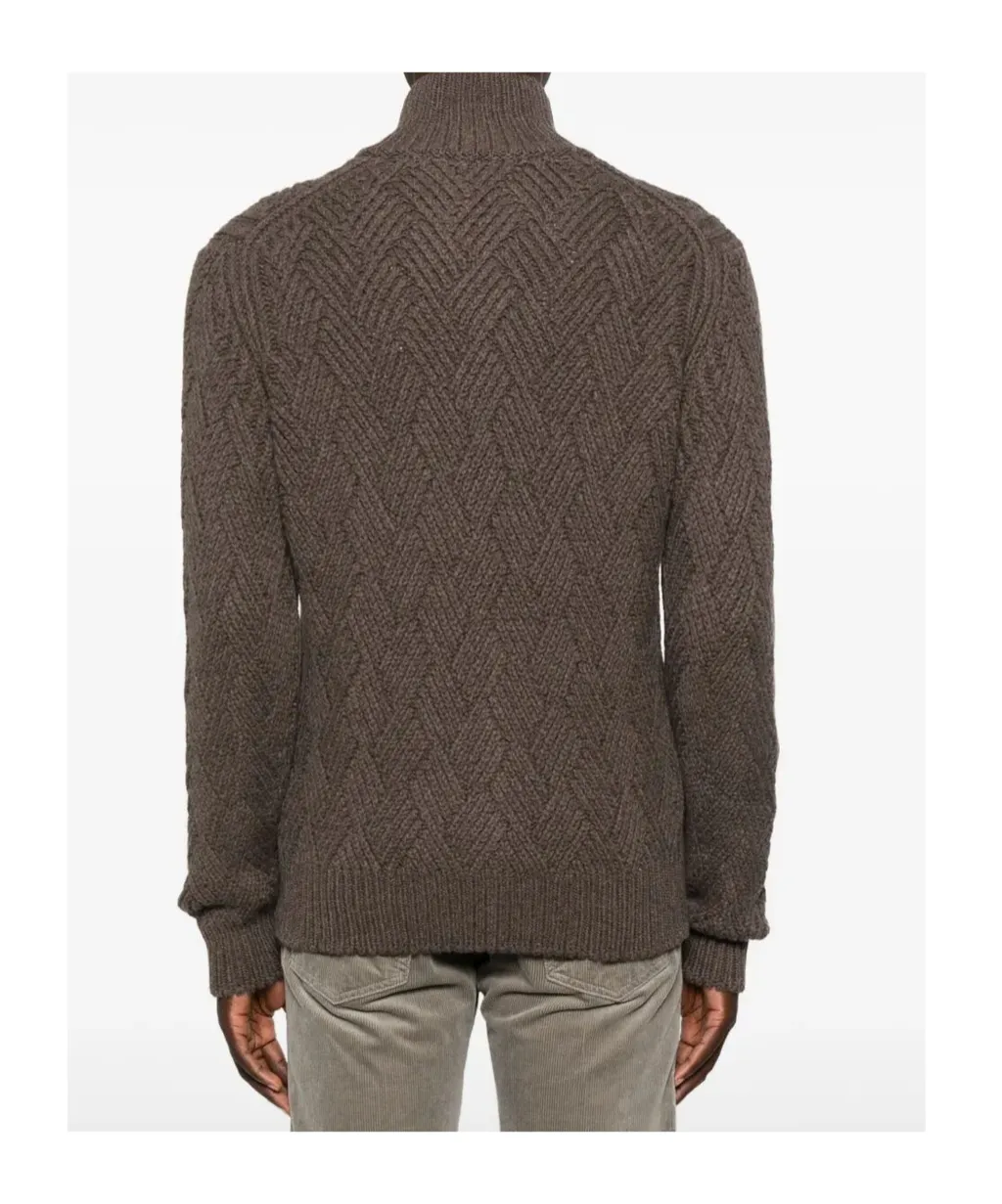 Long-Sleeved Cardigan Sweater