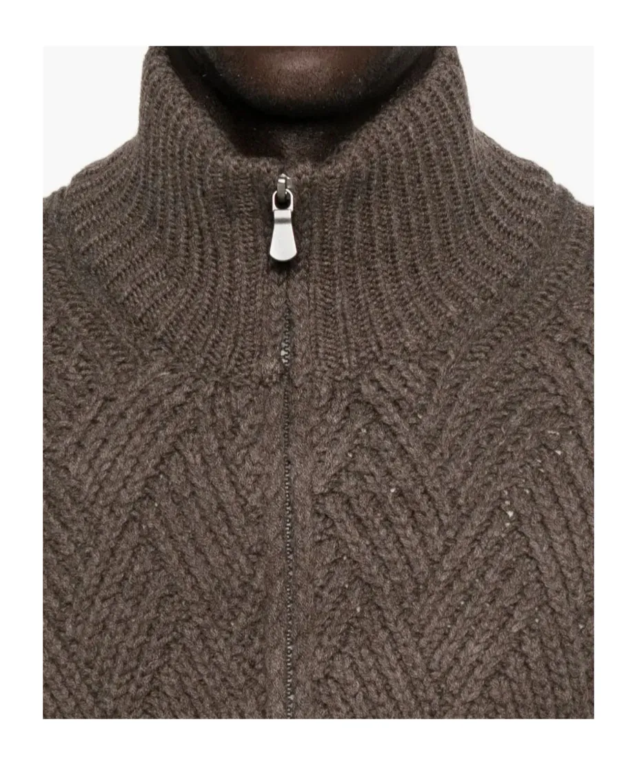 Long-Sleeved Cardigan Sweater