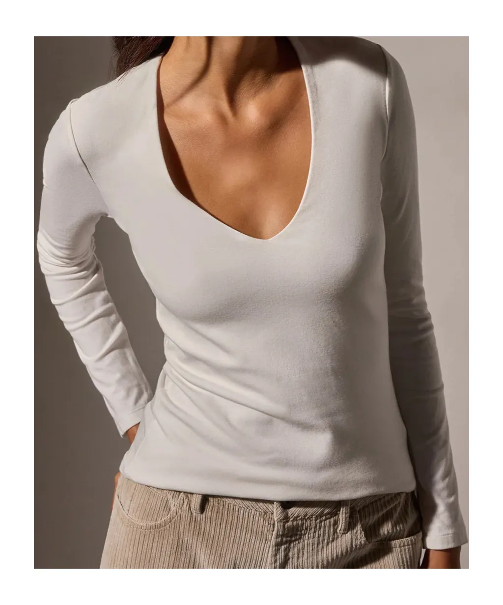 Deep V-Neck T-Shirt