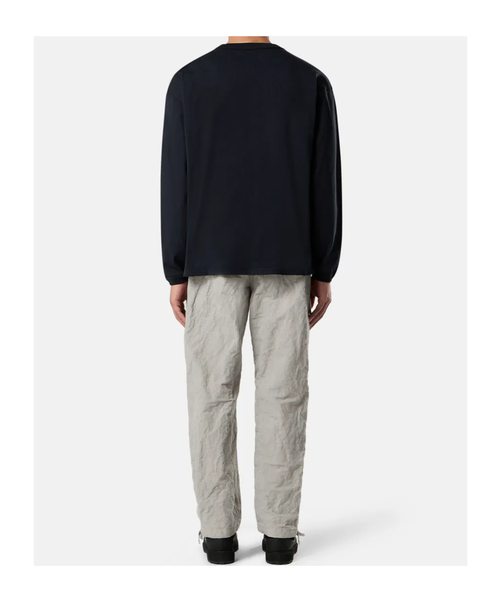 Regular-Fit Long-Sleeve T-Shirt With Tone-On-Tone Compass Patch
