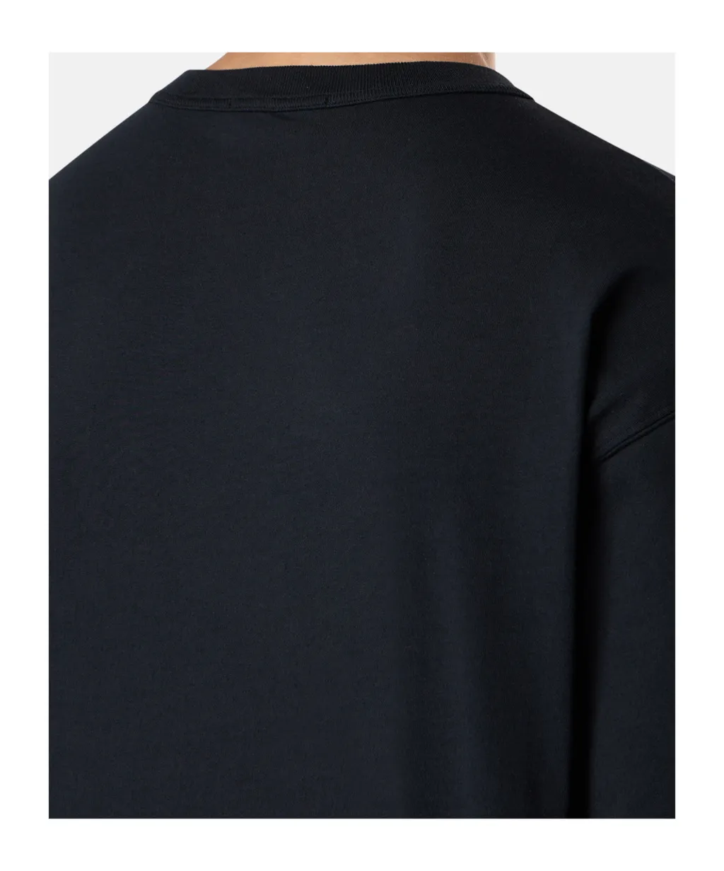 Regular-Fit Long-Sleeve T-Shirt With Tone-On-Tone Compass Patch