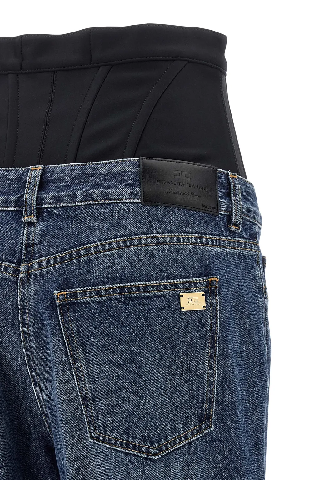 Elisabetta Franchi Straight Leg Denim Jeans