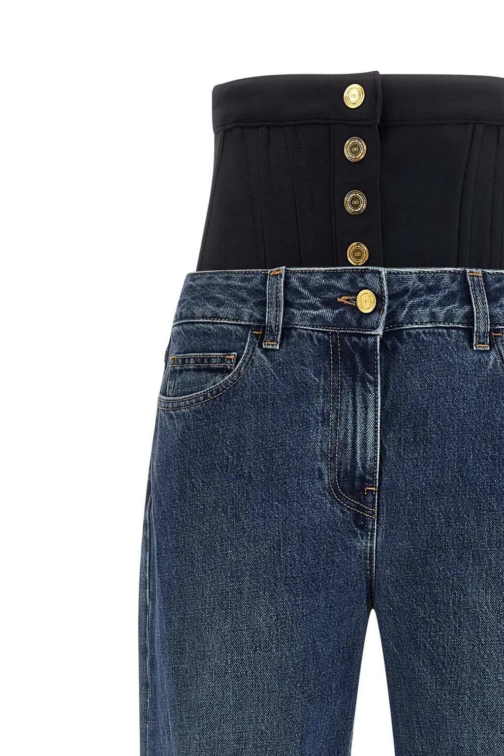Elisabetta Franchi Straight Leg Denim Jeans