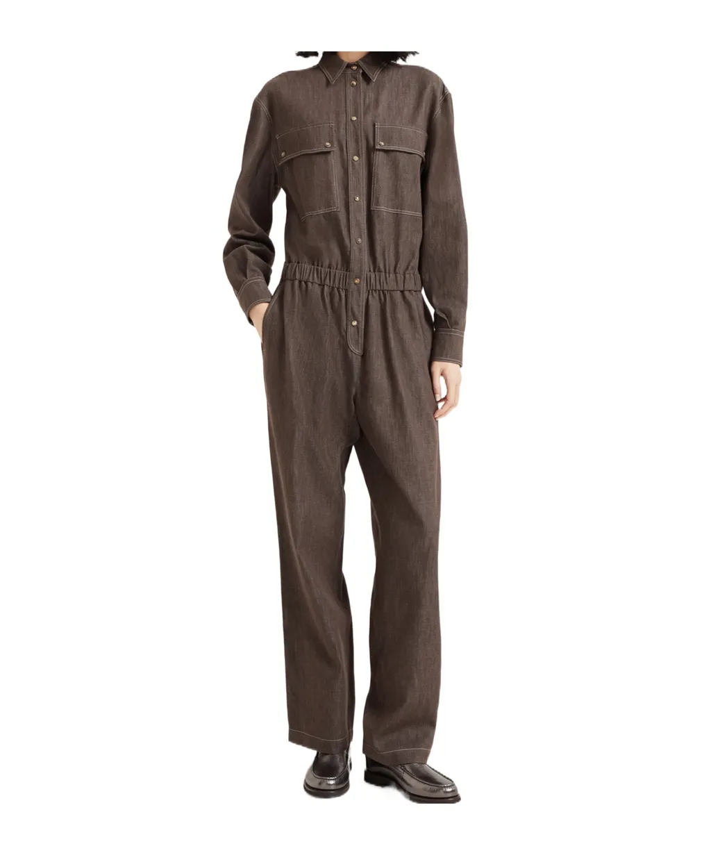 Cotton Denim Jumpsuit