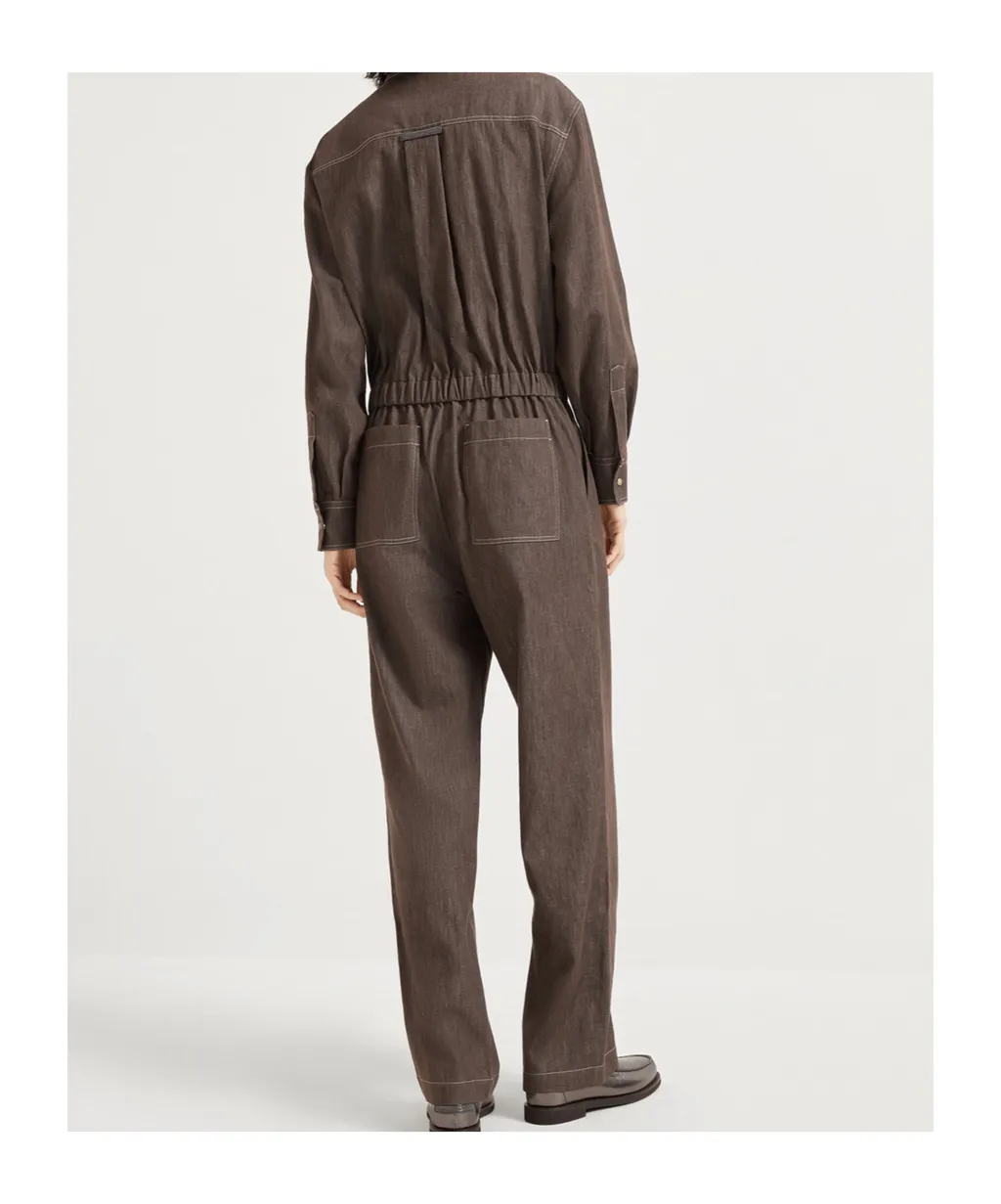 Cotton Denim Jumpsuit