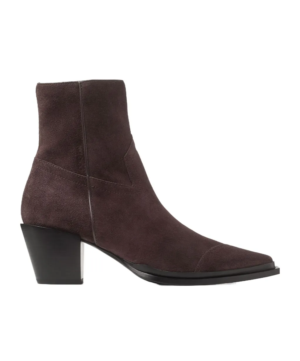 Chunky High-Heeled Ankle Boots
