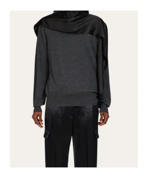 Scarf Neck Pullover