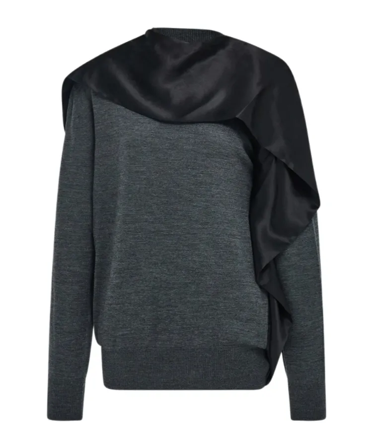 Scarf Neck Pullover