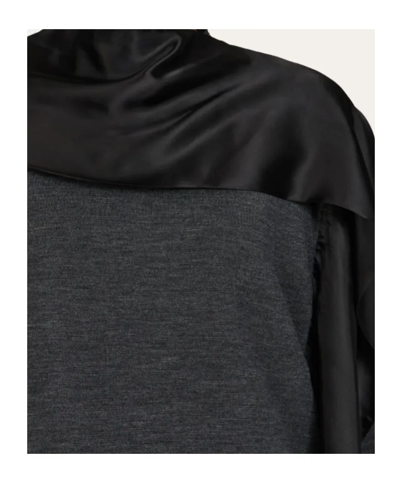 Scarf Neck Pullover