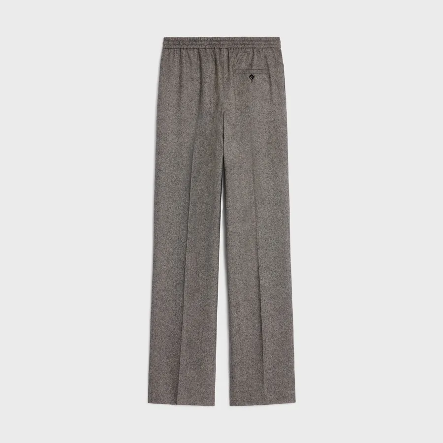 Drawstring Trousers In Cashmere Flannel