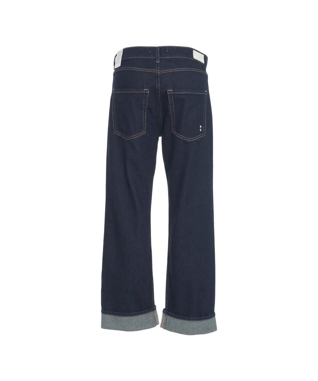 Denim Trousers With Belt Loops