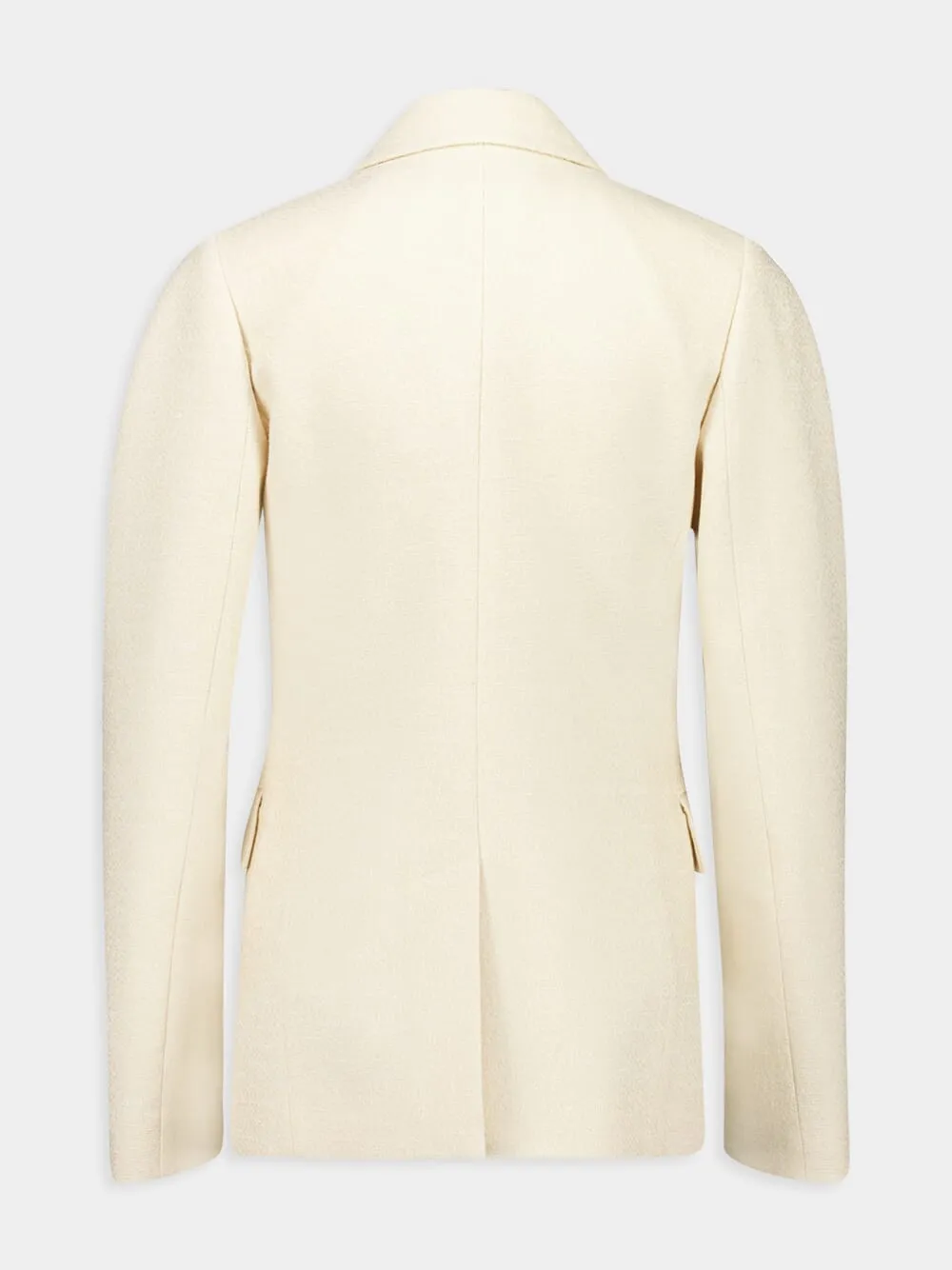 Double-Breasted Silk Blazer