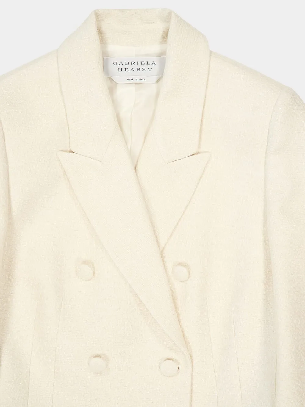 Double-Breasted Silk Blazer