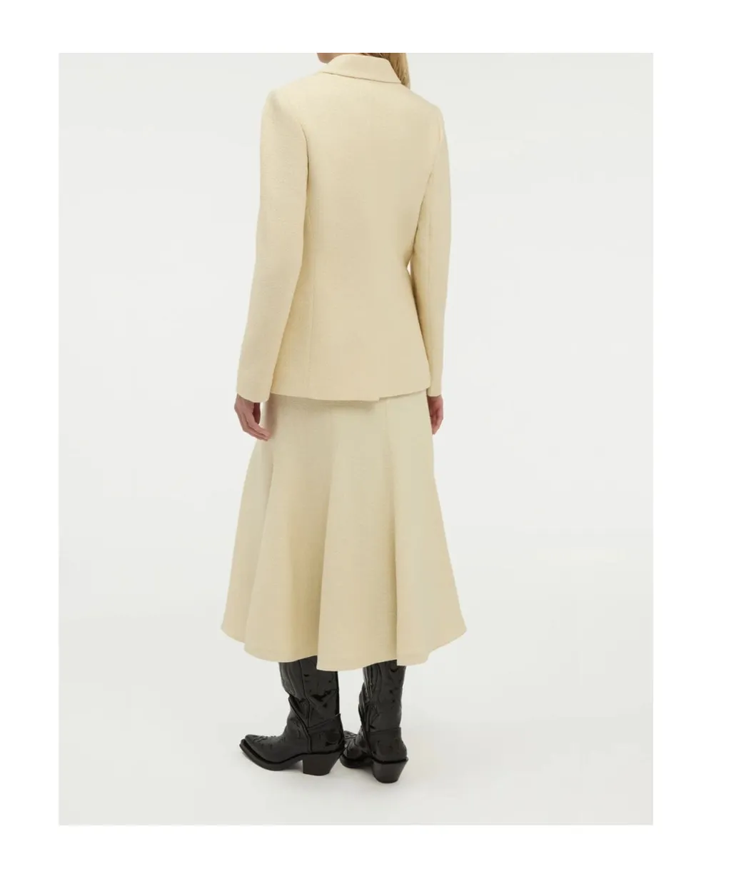 Double-Breasted Silk Blazer