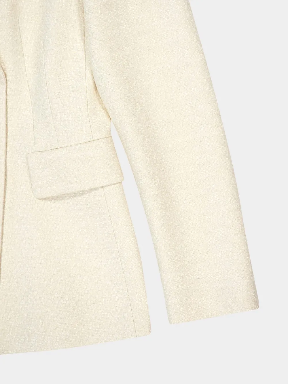 Double-Breasted Silk Blazer