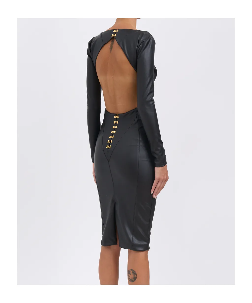 Elisabetta Franchi Cut Out Midi Dress
