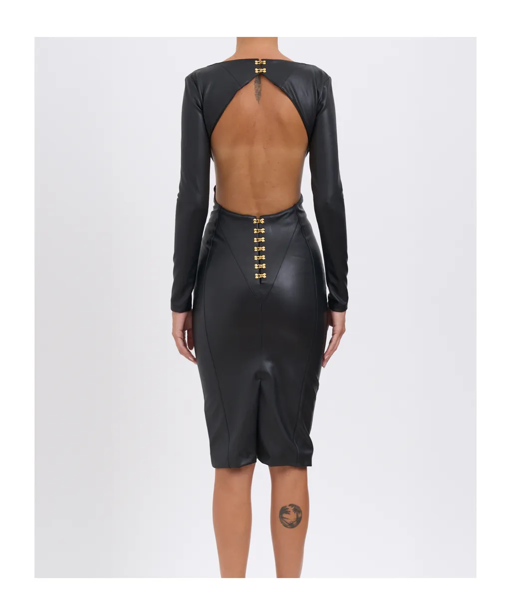Elisabetta Franchi Cut Out Midi Dress