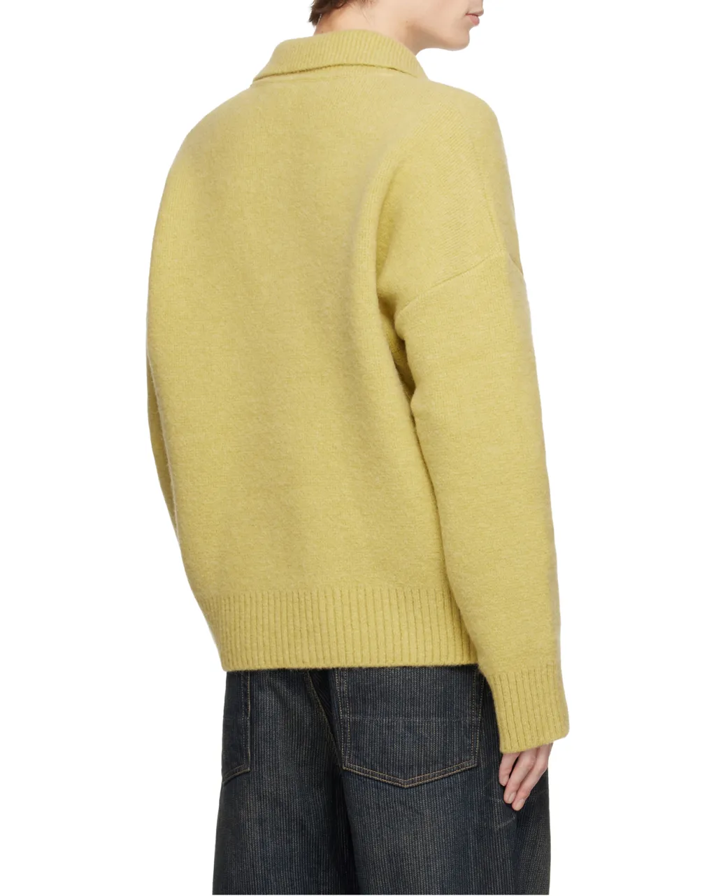 Yellow Alpaca Long Sleeves Ami De Coeur Polo