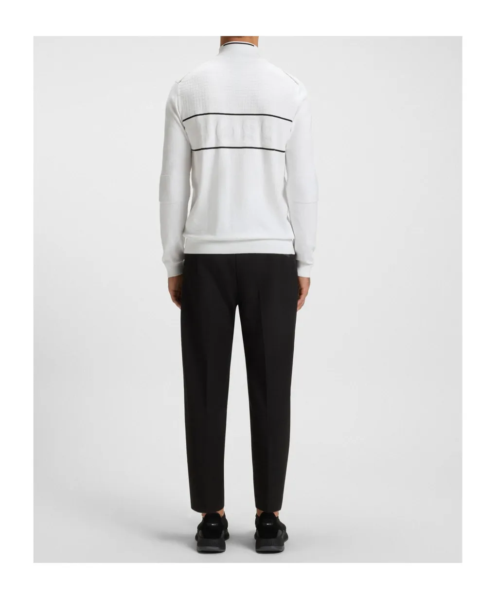 Zip Striped Sweater