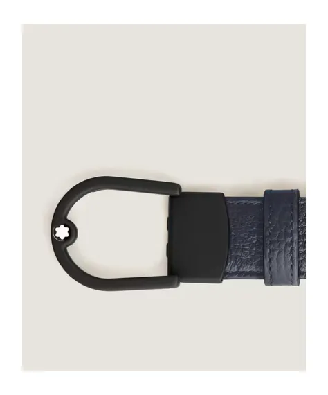 Horseshoe Light Buckle Midnight Blue/Black 30Mm Reversible Leather Belt