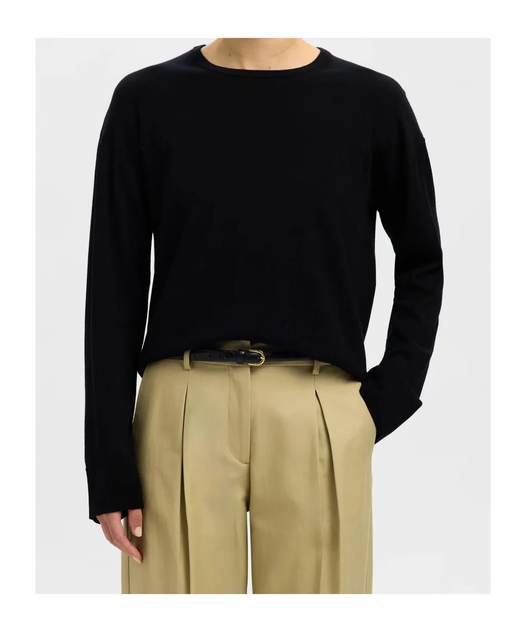 Crew Neck Long-Sleeved Sweater